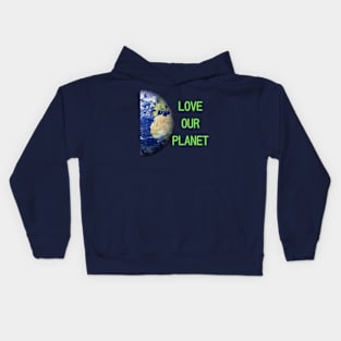 Earth day,  love our planet Kids Hoodie